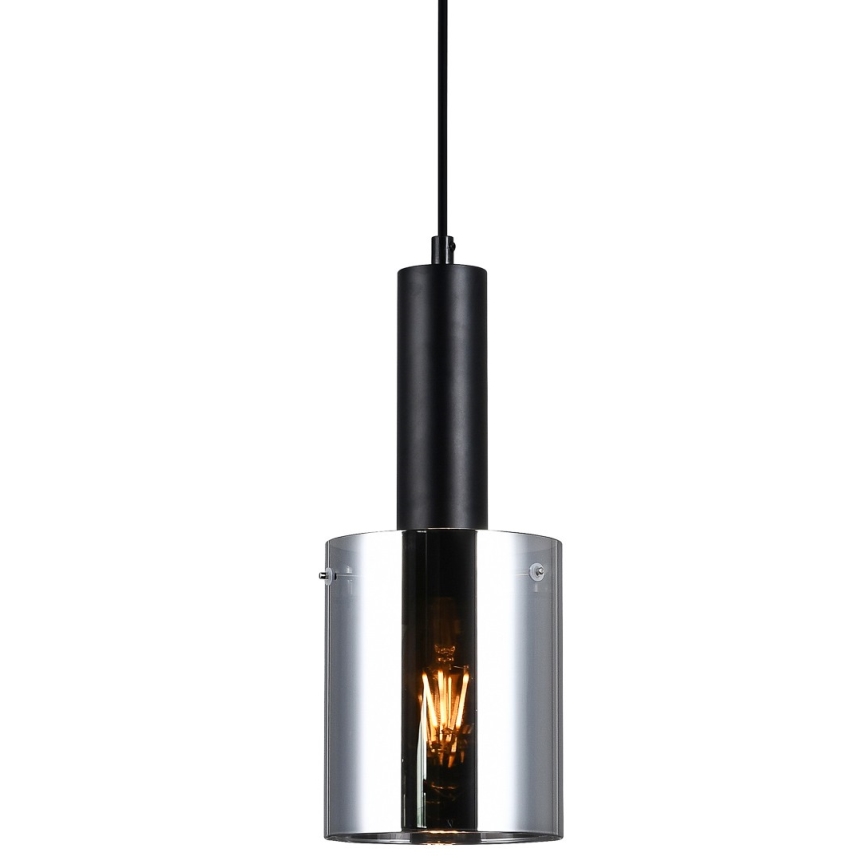 ITALUX - Lustra ar auklu SARDO 1xE27/40W/230V melna