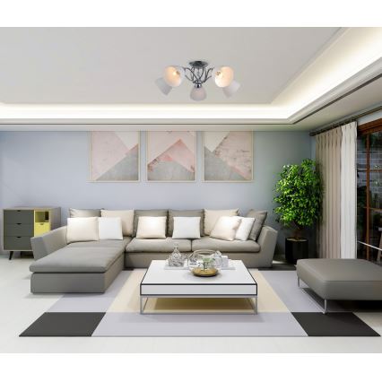ITALUX - Virsapmetuma lustra LUGANO 3xE27/40W/230V