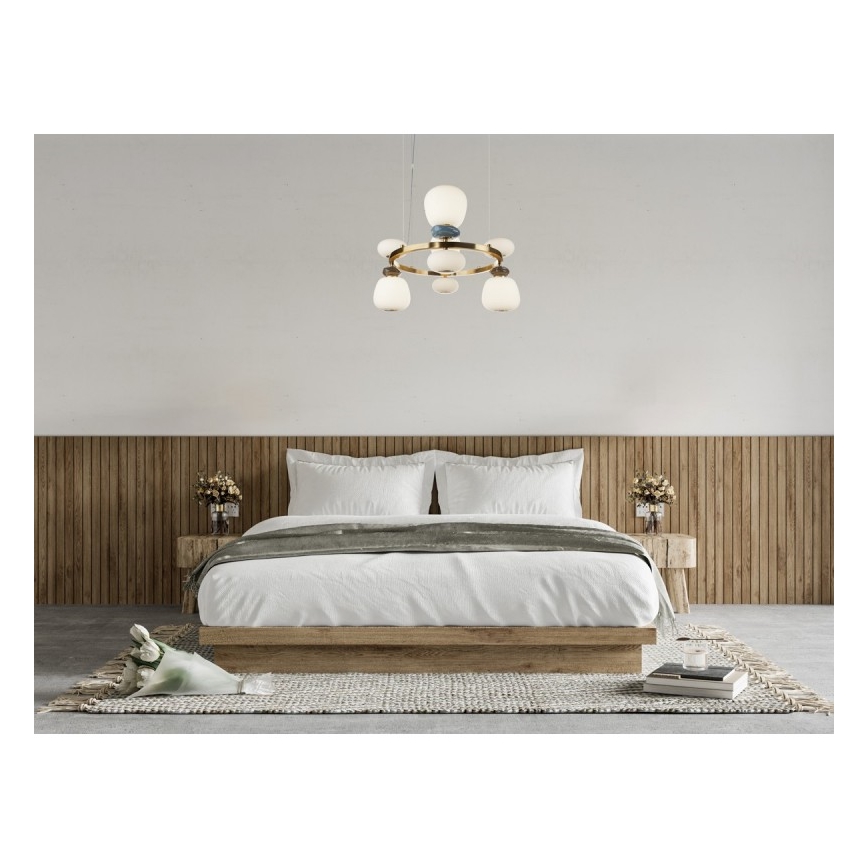 ITALUX - LED lustrs uz troses EVANS LED/33W/230V 3000K zelta/zila/brūna