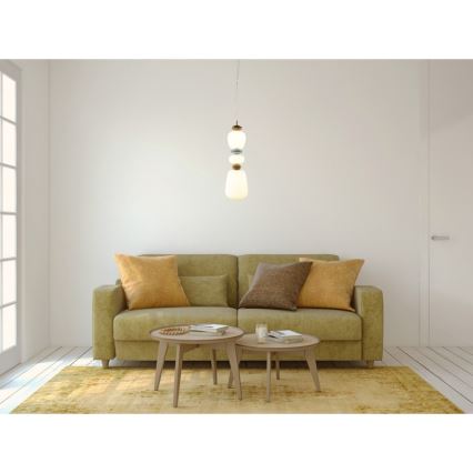 ITALUX - LED lustra uz troses EVANS LED/19W/230V 3000K zelta/zila/brūna