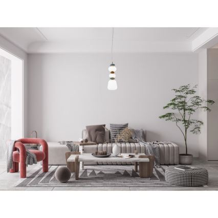 ITALUX - LED lustra uz kabeļa EVANS LED/15W/230V 3000K zelta/zila