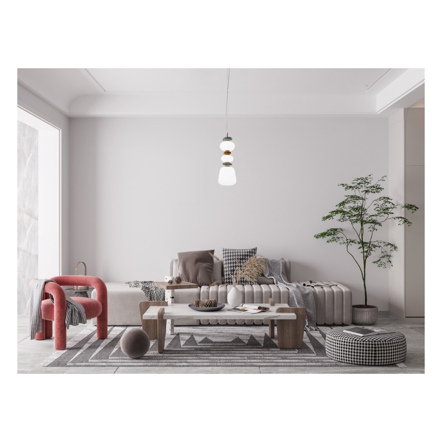 ITALUX - LED lustra uz kabeļa EVANS LED/15W/230V 3000K zelta/zila