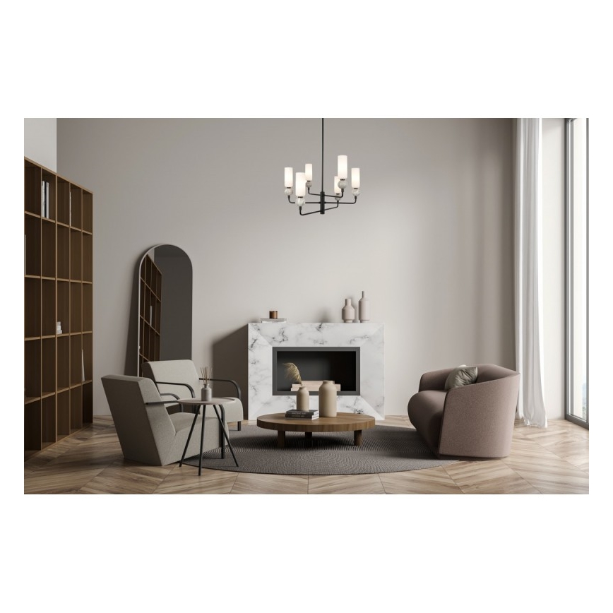 ITALUX - SANTOS lustra uz kāta 6xG9/40W/230V melna