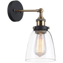ITALUX - Sienas lampa FRANCIS 1xE27/40W/230V melna/zelta