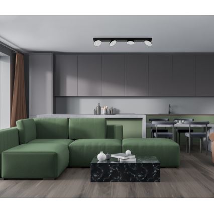 ITALUX - LED Starmetis CASTELIO 4xLED/5W/230V 4000K melna