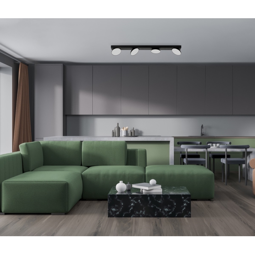 ITALUX - LED Starmetis CASTELIO 4xLED/5W/230V 4000K melna