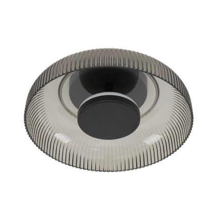 ITALUX - LED griestu gaismeklis PASSO LED/8W/230V 3000K Ø 25 cm dūmakaini melns