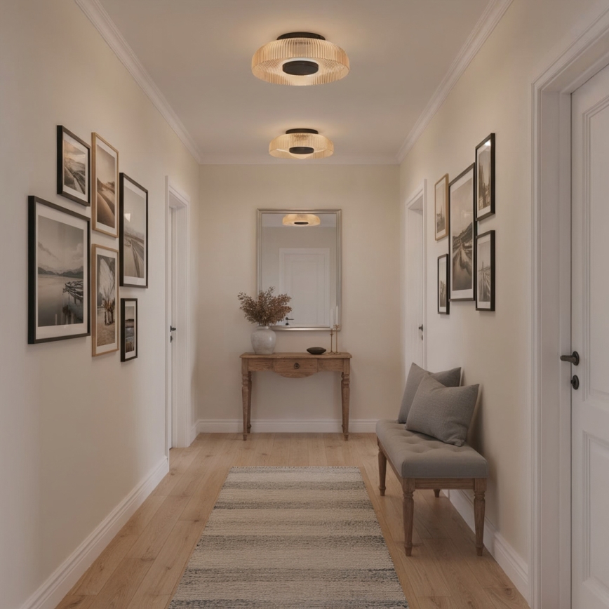 ITALUX - LED griestu lampa PASSO LED/8W/230V 3000K Ø 25 cm dūmaina bēša