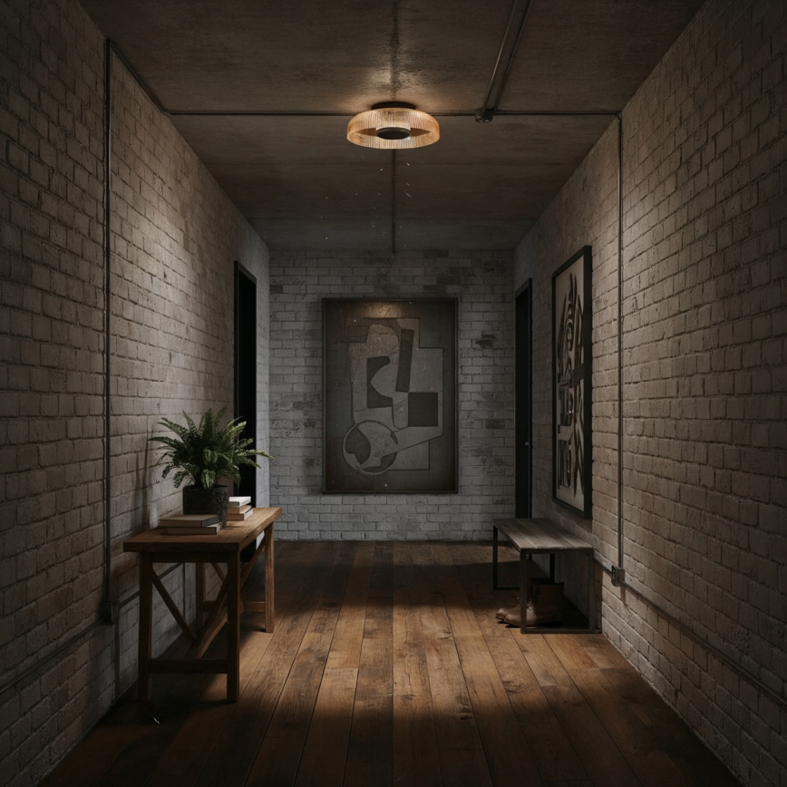 ITALUX - LED griestu lampa PASSO LED/8W/230V 3000K Ø 25 cm dūmaina bēša