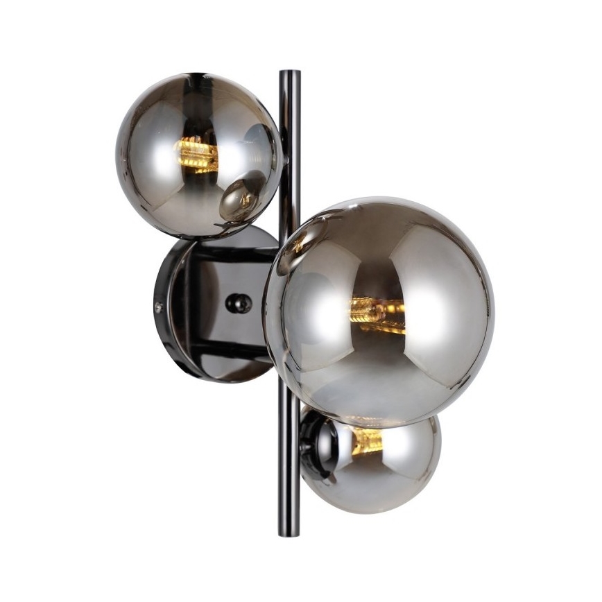 ITALUX - Sienas lampa CANELLO 3xG9/5W/230V melna