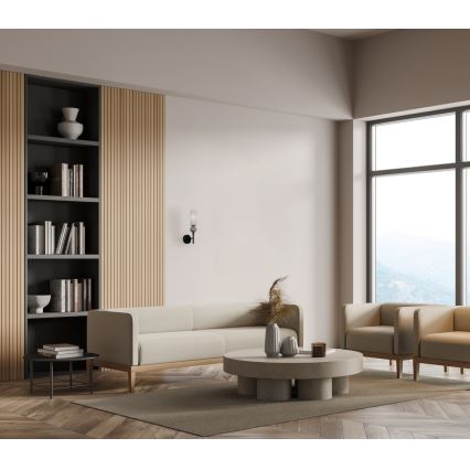 ITALUX - Sienas lampa SANTOS 1xG9/40W/230V melna