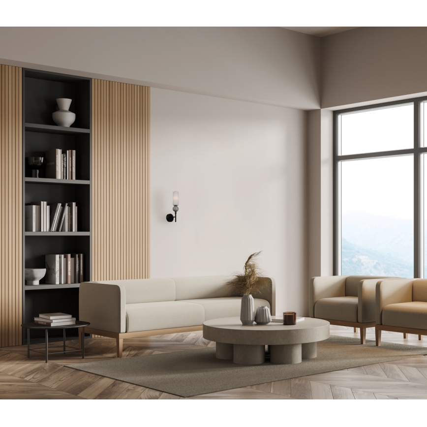 ITALUX - Sienas lampa SANTOS 1xG9/40W/230V melna