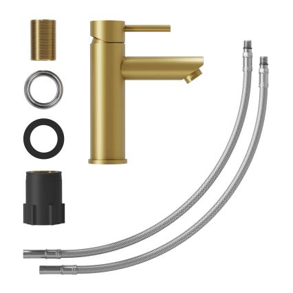 Izlietnes jaucējkrāns RINGSTED 17,8 cm birstēts misiņš