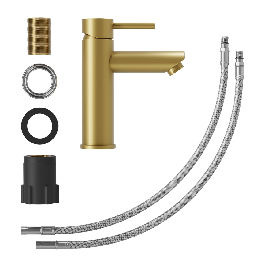 Izlietnes jaucējkrāns RINGSTED 17,8 cm birstēts misiņš