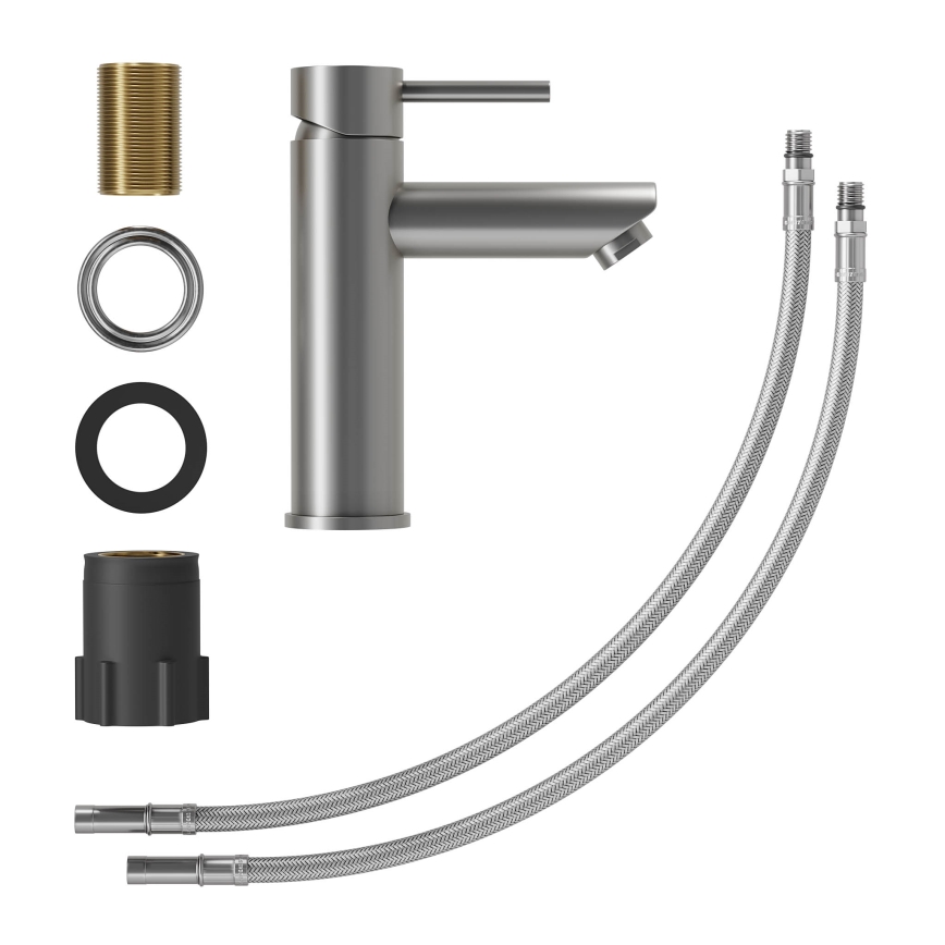 Izlietnes jaucējkrāns RINGSTED 17,8 cm, pulverpelēks