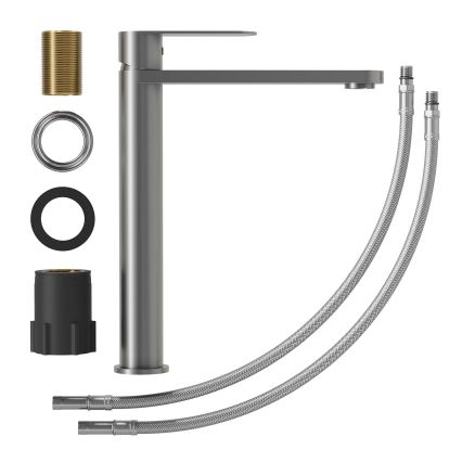 Izlietnes jaucējkrāns TARNBY 27,3 cm, pulverkrāsots pelēks