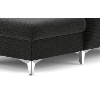 Izvelkamais stūra dīvāns ar uzglabāšanas nodalījumu U formā CATANIA kreisais grafīts