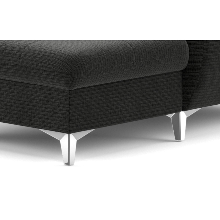 Izvelkamais stūra dīvāns ar uzglabāšanas nodalījumu U formā CATANIA kreisais grafīts