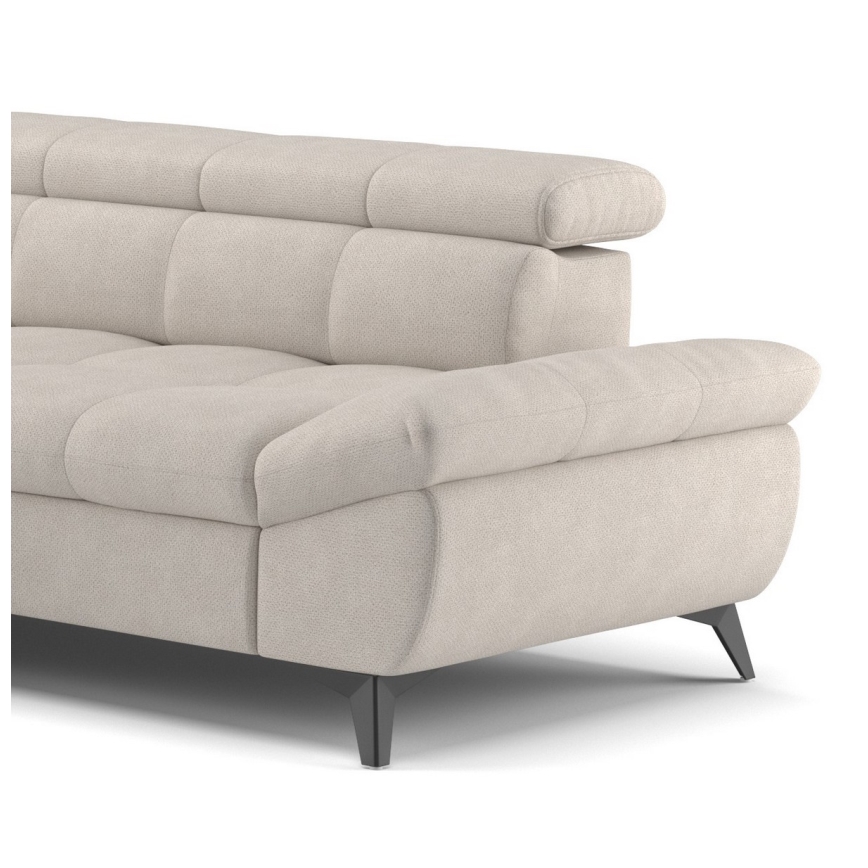 Izvelkamais stūra dīvāns L formā MARANO, kreisais, bēšs