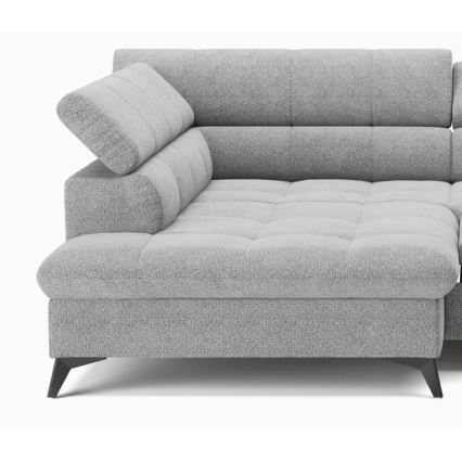 Izvelkamais stūra dīvāns L formā MARANO, kreisais, pelēks