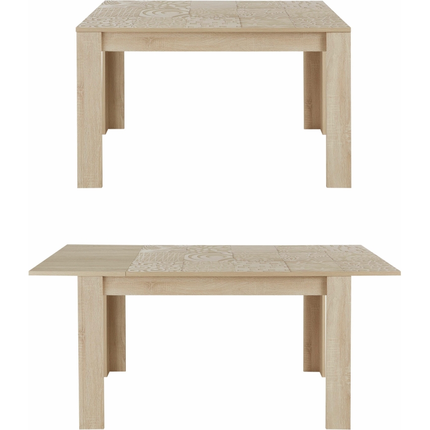 Izvelkams ēdamgalds ARIA Sonoma ozols