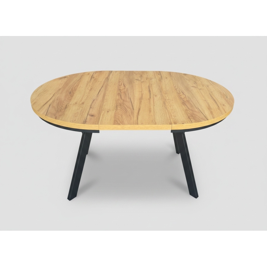 Izvelkams ēdamgalds CENTRO 100/140x77 cm ozols craft/melns