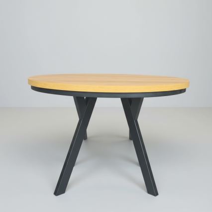 Izvelkams ēdamgalds CENTRO 100/140x77 cm ozols craft/melns