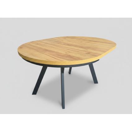 Izvelkams ēdamgalds CENTRO 100/140x77 cm ozols craft/melns