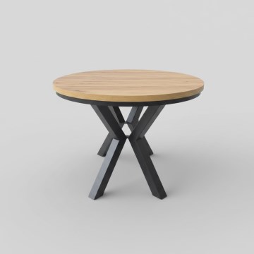 Izvelkams ēdamgalds CONVI 100/140x73 cm ozols craft/melns