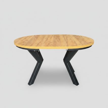 Izvelkams ēdamgalds CONVI 100/140x73 cm ozols craft/melns