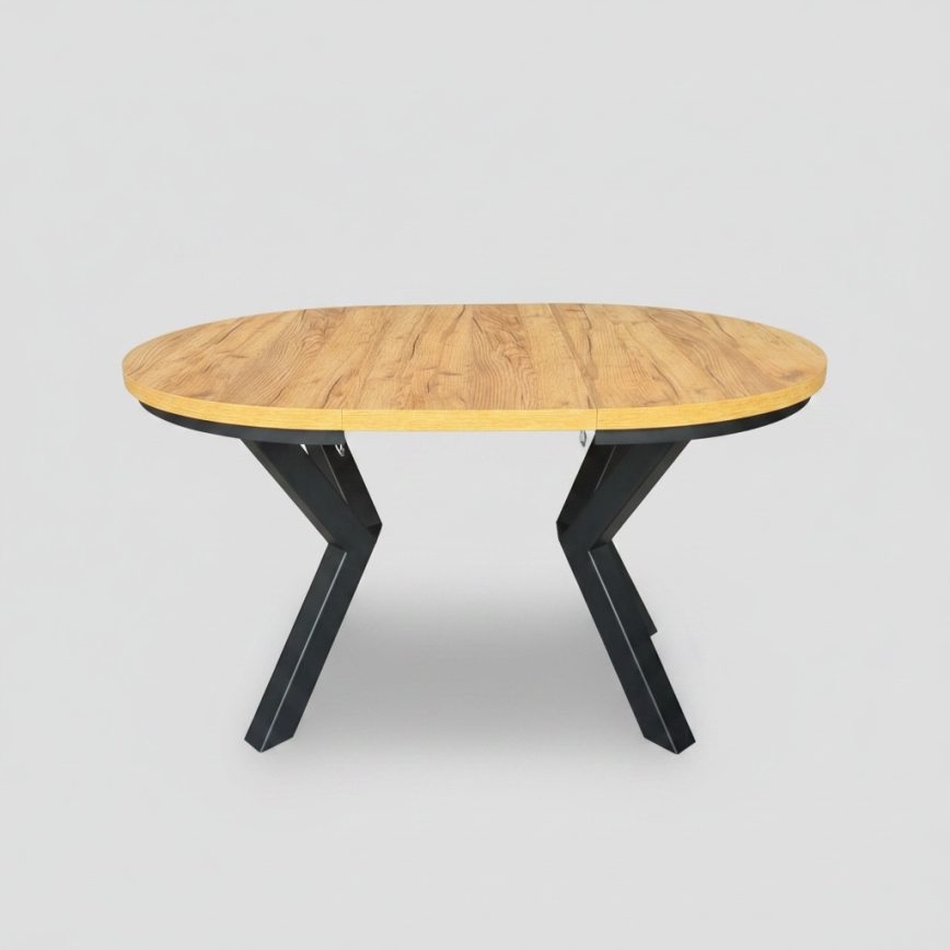 Izvelkams ēdamgalds CONVI 100/140x73 cm ozols craft/melns