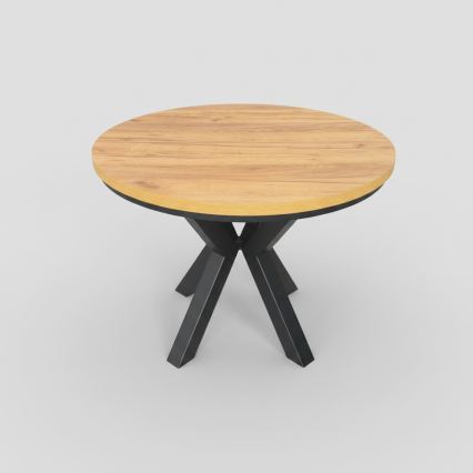 Izvelkams ēdamgalds CONVI 100/140x73 cm ozols craft/melns