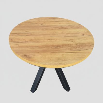 Izvelkams ēdamgalds CONVI 100/140x73 cm ozols craft/melns