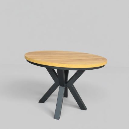 Izvelkams ēdamgalds CONVI 100/140x73 cm ozols craft/melns