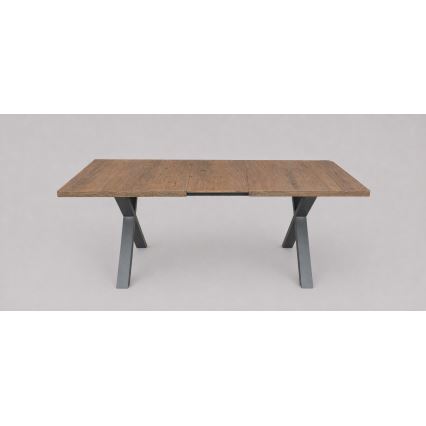 Izvelkams ēdamgalds DOMO 150/190x80 cm Lefkas ozols/melns