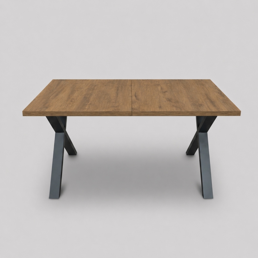 Izvelkams ēdamgalds DOMO 150/190x80 cm Lefkas ozols/melns