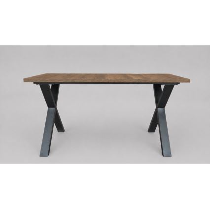 Izvelkams ēdamgalds DOMO 150/190x80 cm Lefkas ozols/melns