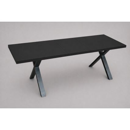 Izvelkams ēdamgalds DOMO 150/190x80 cm melns