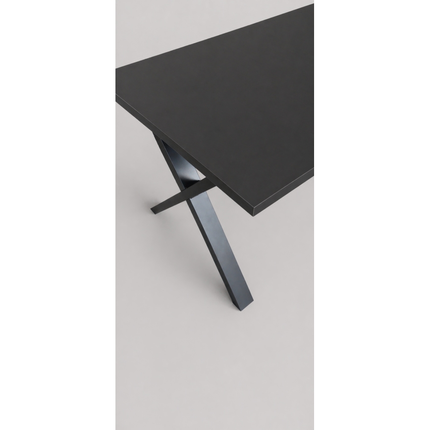 Izvelkams ēdamgalds DOMO 150/190x80 cm melns