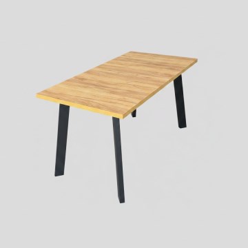 Izvelkams ēdamgalds KERNO 150/190x80 cm craft ozols/melns