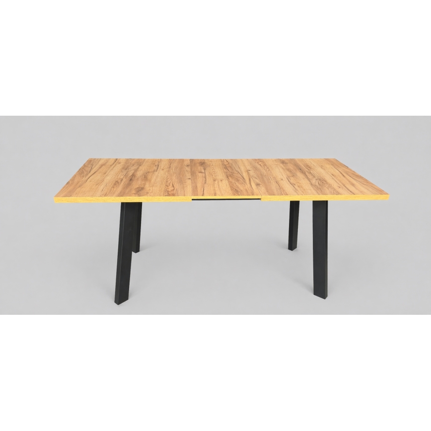 Izvelkams ēdamgalds KERNO 150/190x80 cm craft ozols/melns