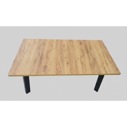 Izvelkams ēdamgalds KERNO 150/190x80 cm craft ozols/melns