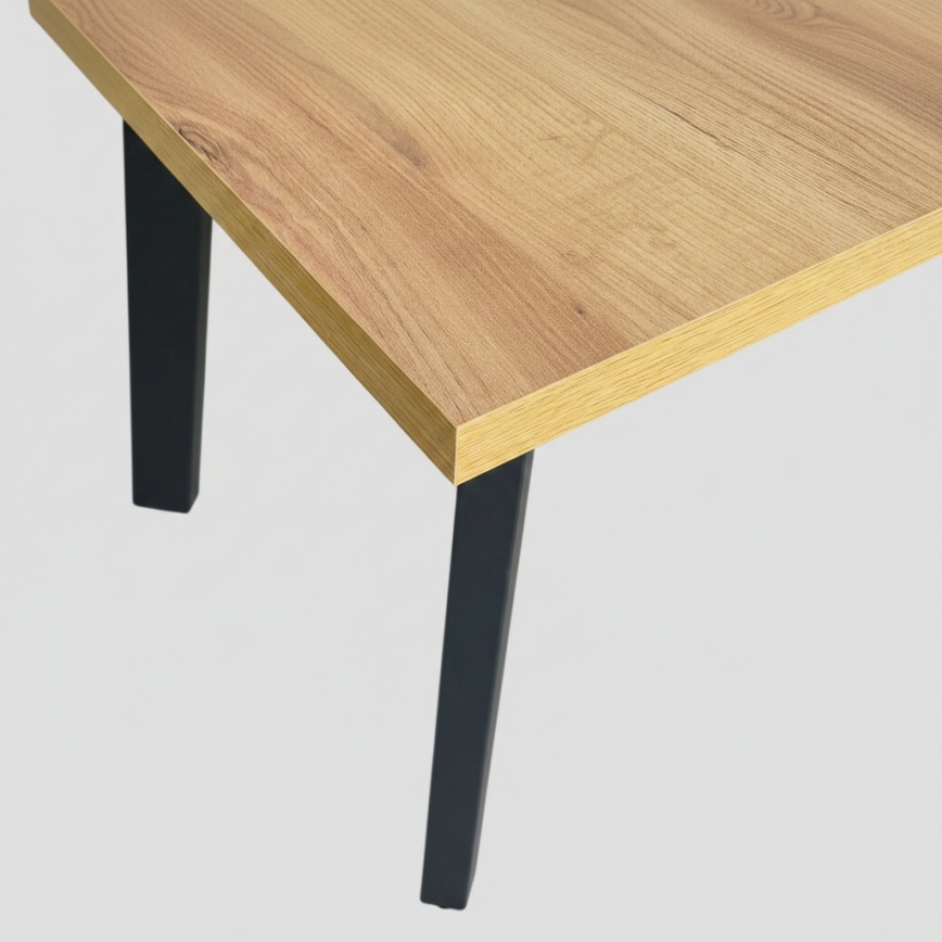 Izvelkams ēdamgalds KERNO 150/190x80 cm craft ozols/melns