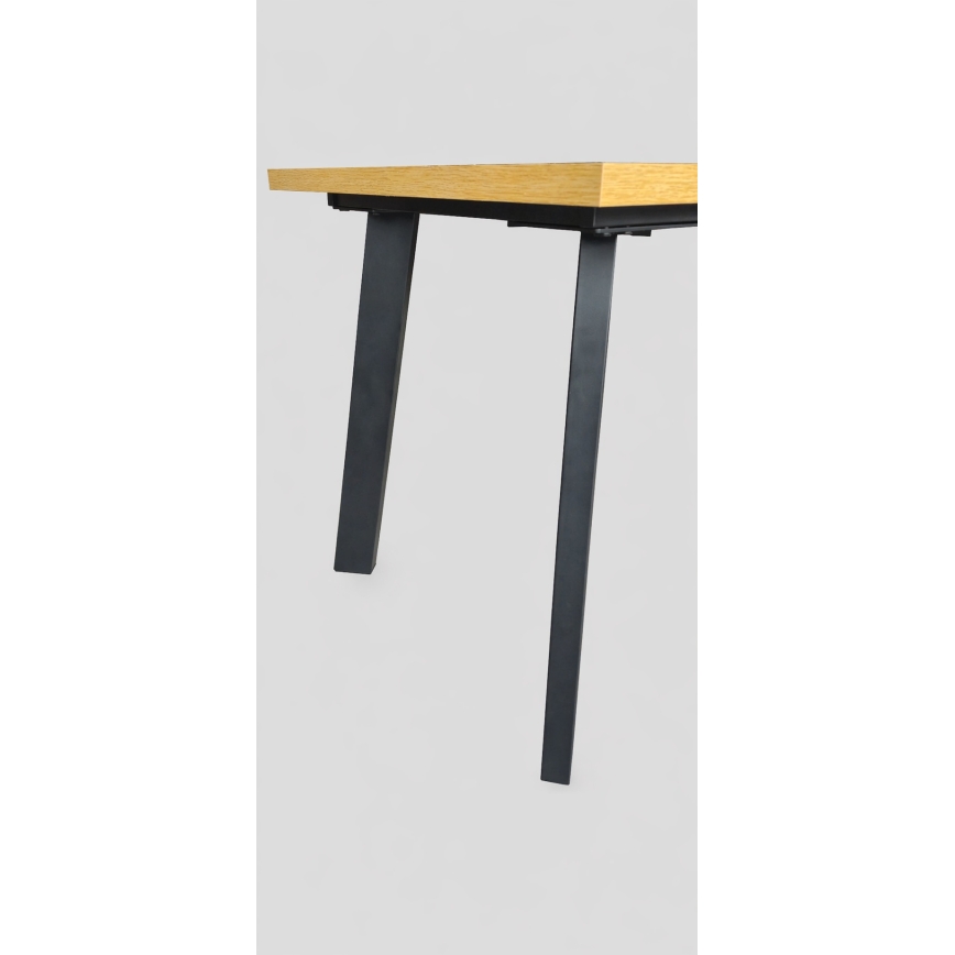 Izvelkams ēdamgalds KERNO 150/190x80 cm craft ozols/melns