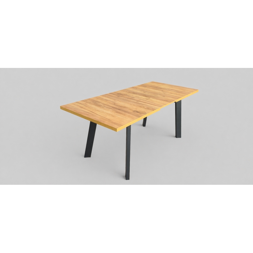 Izvelkams ēdamgalds KERNO 150/190x80 cm craft ozols/melns