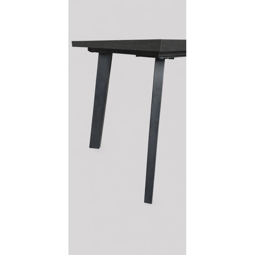 Izvelkams ēdamgalds KERNO 150/190x80 cm melns