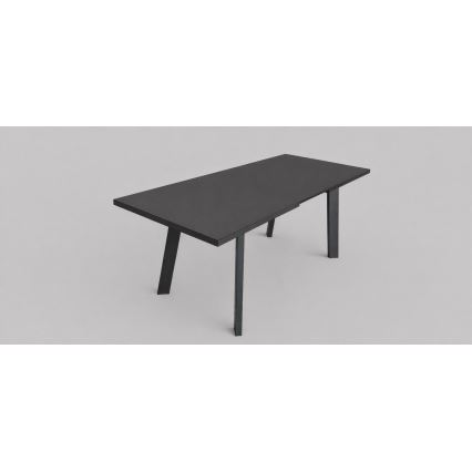 Izvelkams ēdamgalds KERNO 150/190x80 cm melns