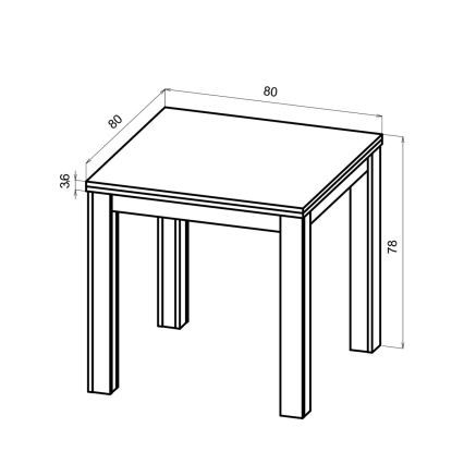 Izvelkams ēdamistabas galds ZARO Artisan ozols/melns