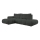 Izvelkams kreisais L formas tapecēts stūra dīvāns ALMADA ar uzglabāšanas nodalījumu, antracīts