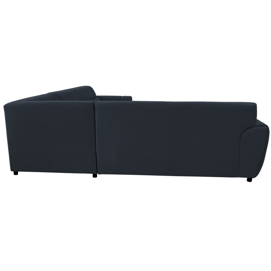 Izvelkams L-veida stūra dīvāns ar uzglabāšanas nodalījumu VISEU, labais, antracīts/melns